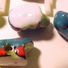 Frog 5 Hand Painted Porcelain Beads