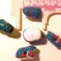Frog 5 Hand Painted Porcelain Beads