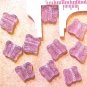 Butterfly 12 Small Purple Glass Beads