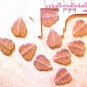 Leaves 25 Brown Satin Glass Beads
