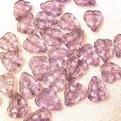 Leaves 25 Alexandrite Glass Beads