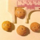 Cat 3 Carved Round Bone Beads