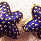 Starfish 5 Blue Cloisonne Beads