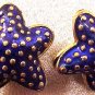 Starfish 5 Blue Cloisonne Beads