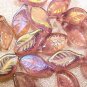 Leaves Loop 25 Purple Iridescent Glass Beads
