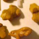 Frog 4 Mustard Yellow Cinnabar Style Bead