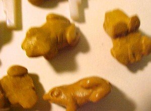Frog 4 Mustard Yellow Cinnabar Style Bead