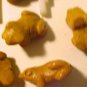 Frog 4 Mustard Yellow Cinnabar Style Bead