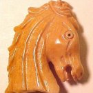 Horse Head Bone Carved Bead