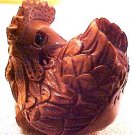 Chicken Hen Carved Ojime Bead
