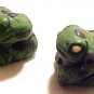 Frog 4 Small Green Clay Beads