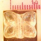 Butterfly 10 Pale Yellow Glass Beads