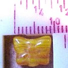 Butterfly 12 Mini Golden Yellow Striated Bead