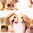 Goat 2 Carved Bone Beads