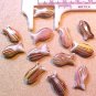 Fish Cracker Style 12 Brown Striped Beads