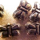 Butterfly 25 Silver Metallized Plastic Spacer Beads