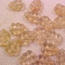 Leaves Serrated 25 Topaz Glass Beads
