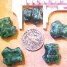 Frog 8 Malachite Glass Beads
