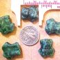 Frog 8 Malachite Glass Beads