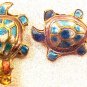 Turtle 3 Turquoise Cloisonne Metal Bead Style 3