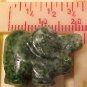 Elephant Carved Green Jasper Gemstone Bead
