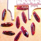 Dagger 15 Red Variegated Glass Beads