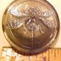 Dragonfly Silver on Silver Opaque Glass Button