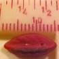 Leaves Dagger Serrated 15 Red and Gray Glass Beads
