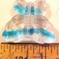 Butterfly Large Turquoise + Clear Variegated Glass Bead