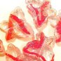 Butterfly Large Red + Clear Variegated Glass Bead
