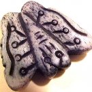 Butterfly Carved Small Green Bone Bead