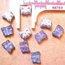 Butterfly 12 Purple Blue Silver Mini Beads