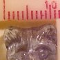 Cat Head 10 Gun Metal Silver Clear with Gold Glass Bead