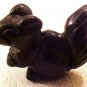 Squirrel Carved Navy Goldstone Gemstone Bead