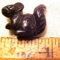 Squirrel Carved Navy Goldstone Gemstone Bead