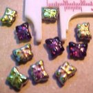 Butterfly 12 Mini Purple + Irridescent Beads