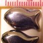 Fish Cracker Style 12 Black and Silver Mini Glass Beads