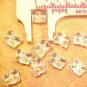 Butterfly 12 Mini Clear Glass Beads