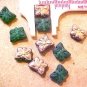 Butterfly 12 Mini Green + Copper Glass Beads