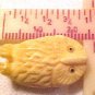 Owl Carved Bone Standing Bead