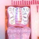 Butterfly 12 Small Lavender Blue Glass Bead