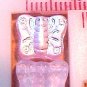 Butterfly 12 Small Lavender Blue Glass Bead