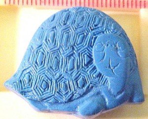 Turtle Cinnabar Blue Style Bead
