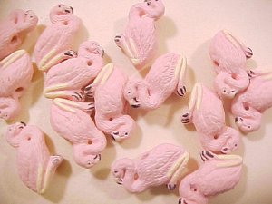 Flamingo Bird 4 Clay Beads