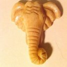Elephant Carved Bone Head Bead