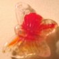 Butterfly 10 Red Variegated Pressed Glass Beads