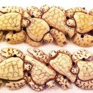 Turtle Sea Carved Large Horn Bead