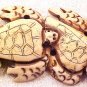 Turtle Sea Carved Large Horn Bead