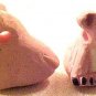Pig Sitting 3 Pink Clay Beads