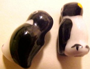 Penguin 6 Porcelain Beads